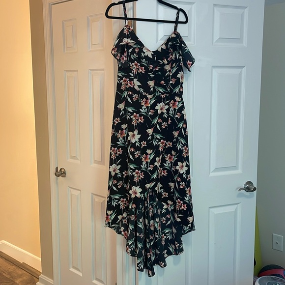 Fortune & Ivy Tropical Ruffle Dress - Picture 1 of 3